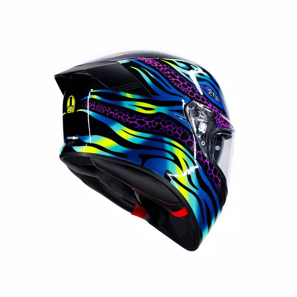 CASCO DA MOTO INTEGRALE AGV K5 VIVERNA BLU VIOLA LIME