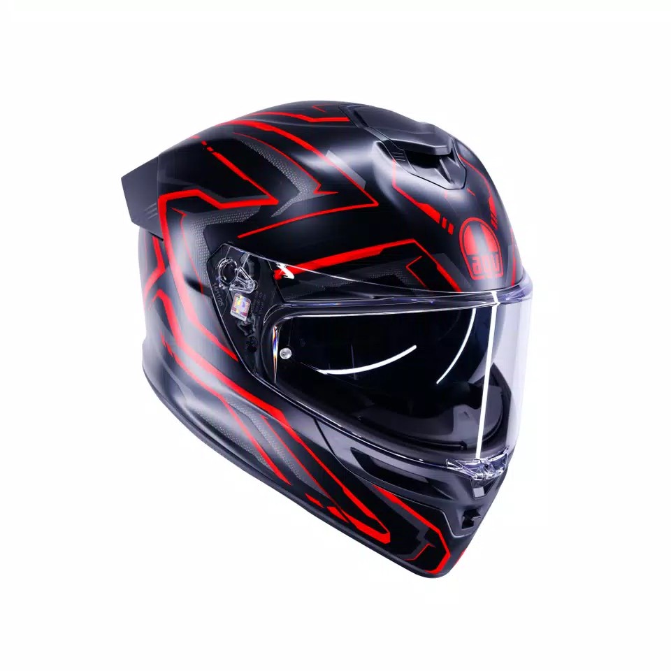 CASCO DA MOTO INTEGRALE AGV K5 ASTRALIX NERO ROSSO OPACO