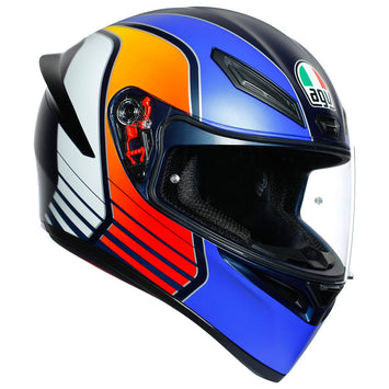 CASCO INTEGRALE AGV K1 POWER GUN BLU/ARANCIONE/VERDE - Sestamarcia Racing Part Italia S.r.l.
