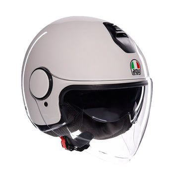 CASCO DA MOTO JET ETERES BIANCO MATERIA