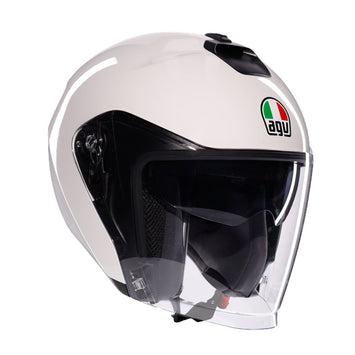 CASCO DA MOTO JET IRIDES BIANCO MATERIA