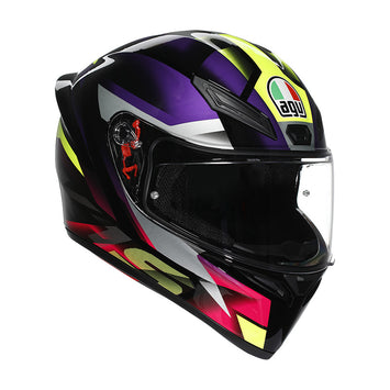 CASCO DA MOTO INTEGRALE AGV K1 S FASTLAP NERO VIOLA ROSA