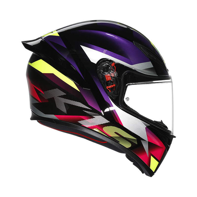CASCO DA MOTO INTEGRALE AGV K1 S FASTLAP NERO VIOLA ROSA