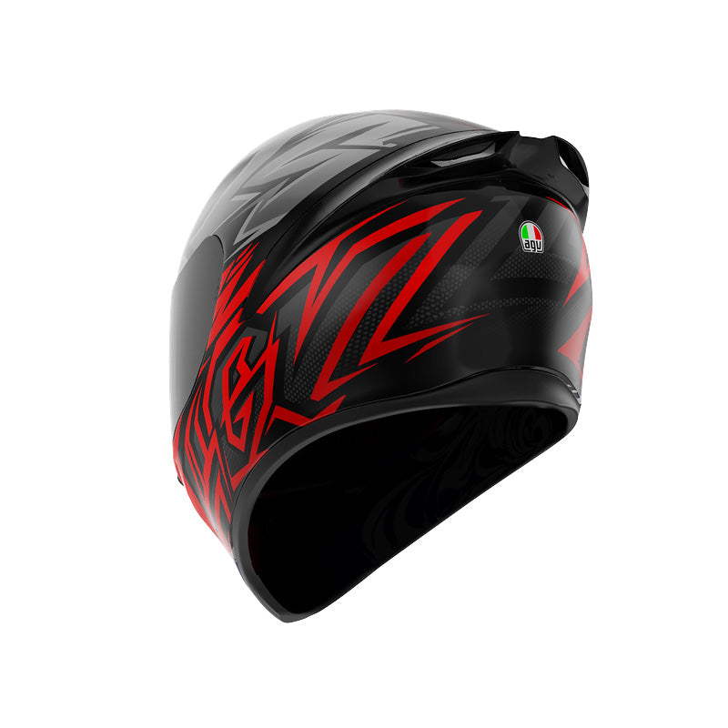 CASCO DA MOTO INTEGRALE AGV K1 S TAG NERO GRIGIO ROSSO OPACO