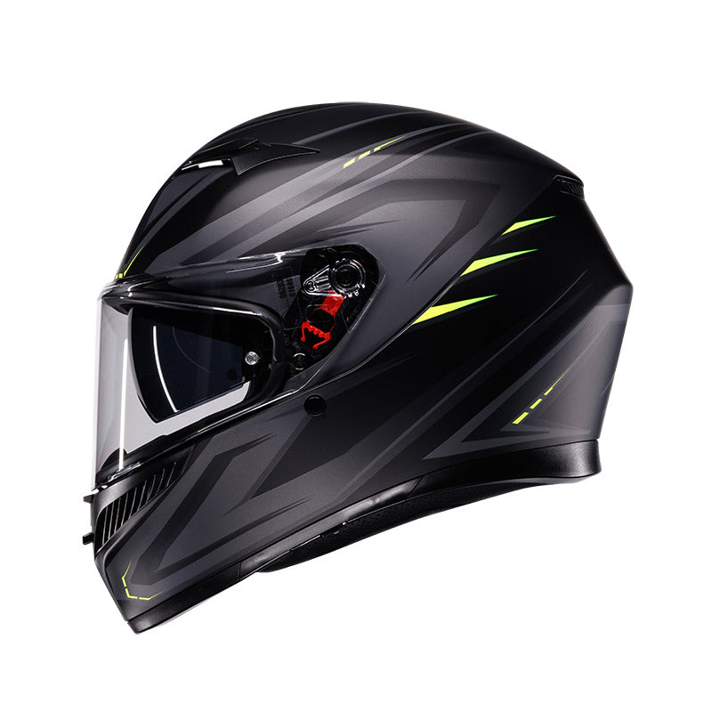 CASCO DA MOTO INTEGRALE AGV K3 SYTH MATT BLACK YELLOW FLUO