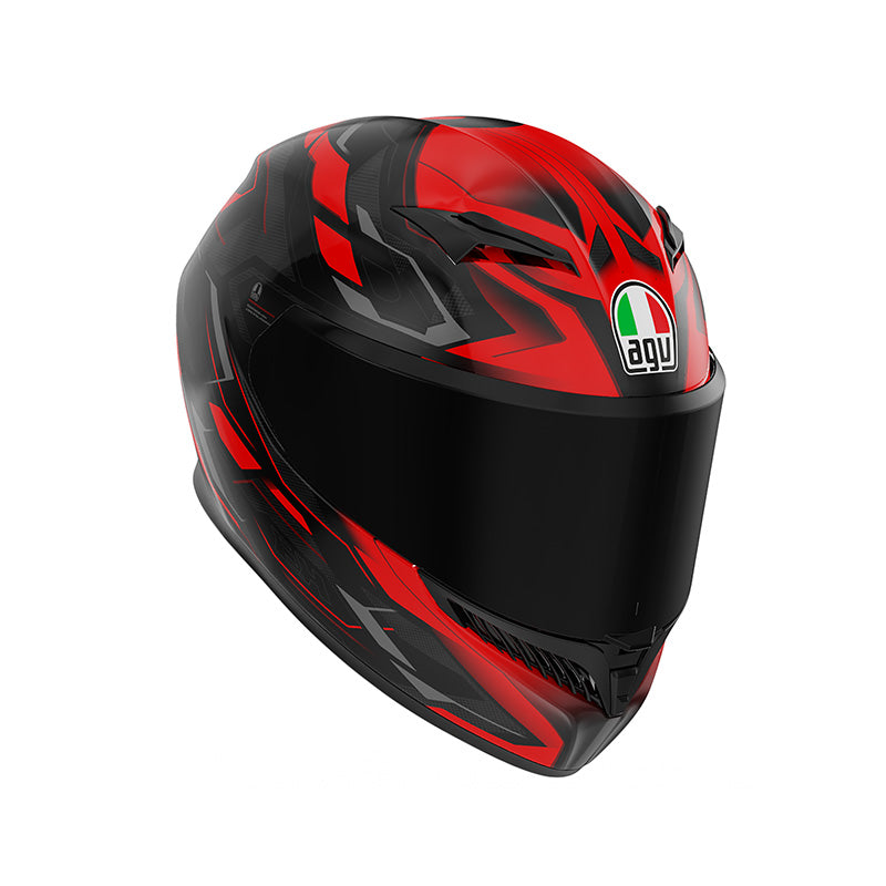 CASCO DA MOTO INTEGRALE AGV K3 TECHPLATE NERO GRIGIO ROSSO