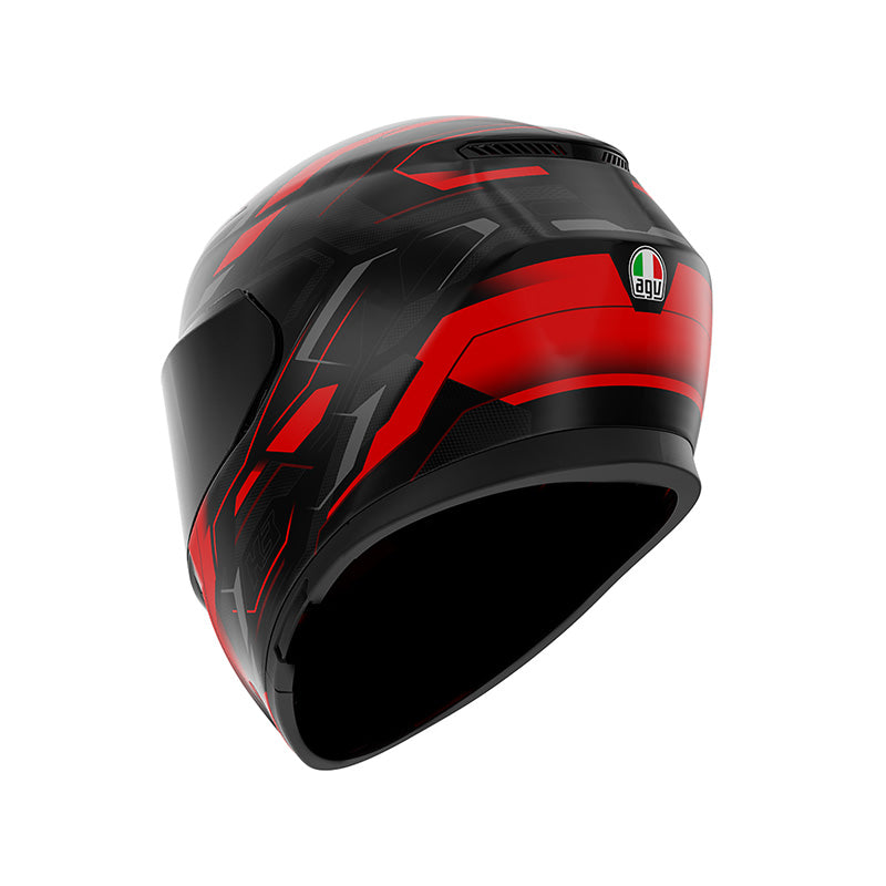 CASCO DA MOTO INTEGRALE AGV K3 TECHPLATE NERO GRIGIO ROSSO