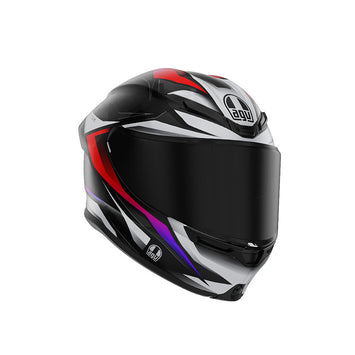 CASCO DA MOTO INTEGRALE AGV K6 S HYPERLAYER GRIGIO ROSSO OPACO