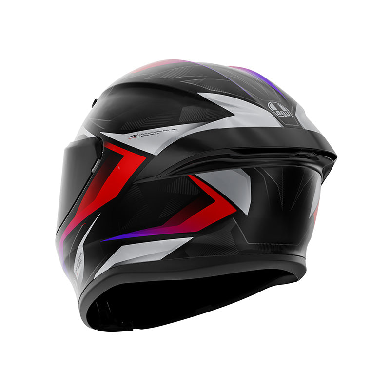 CASCO DA MOTO INTEGRALE AGV K6 S HYPERLAYER GRIGIO ROSSO OPACO