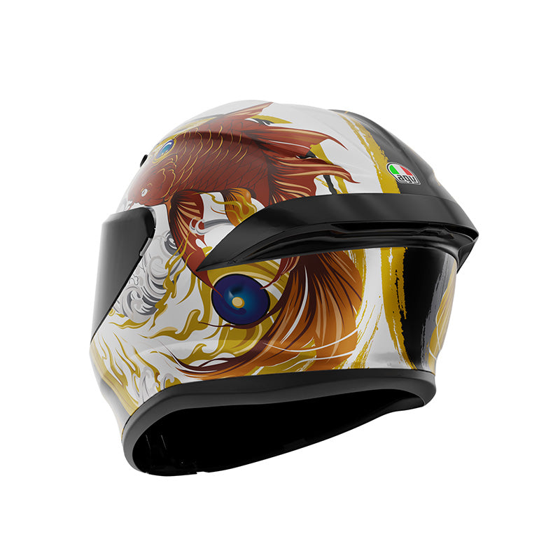 CASCO DA MOTO INTEGRALE AGV K6 S MIZUKOI NERO ORO