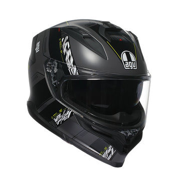 CASCO DA MOTO INTEGRALE AGV K7 KYBER GRIGIO OPACO GIALLO FLUO
