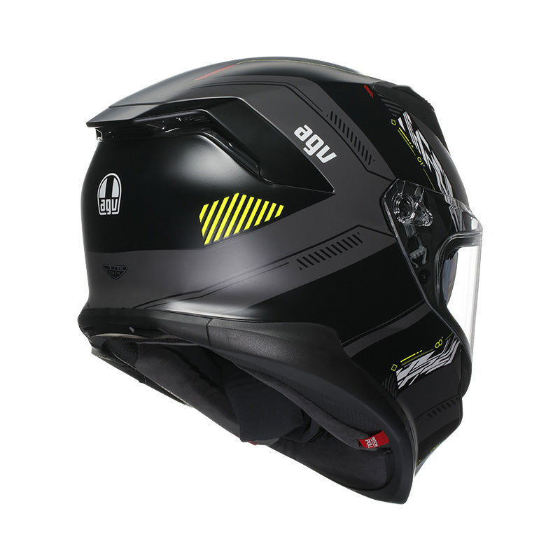 CASCO DA MOTO INTEGRALE AGV K7 KYBER GRIGIO OPACO GIALLO FLUO