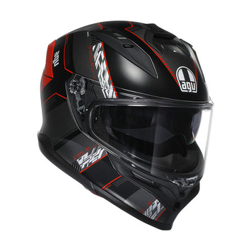 CASCO DA MOTO INTEGRALE AGV K7 KYBER NERO ROSSO OPACO