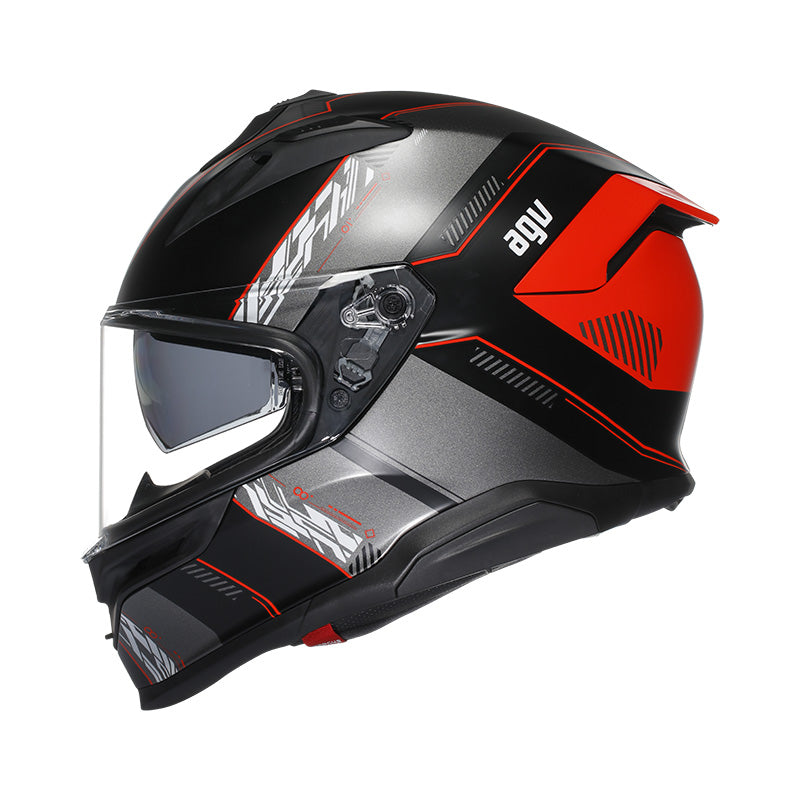 CASCO DA MOTO INTEGRALE AGV K7 KYBER NERO ROSSO OPACO