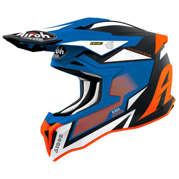 CASCO DA MOTO AIROH STRICKER AXE ARANCIONE BLU