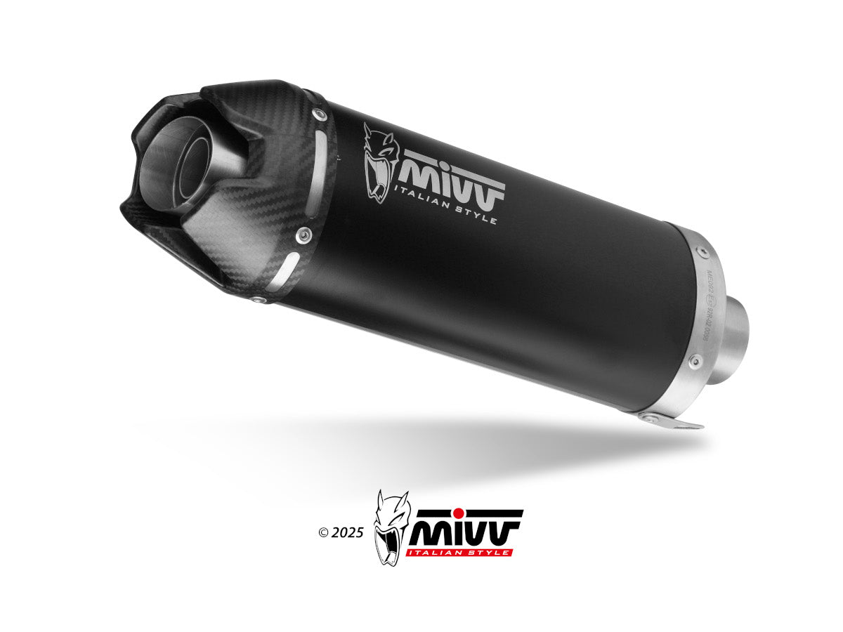 TERMINALI DI SCARICO IN ACCIAIO INOX NERO MIVV AK-1 KAWASAKI Z500 / SE 2024