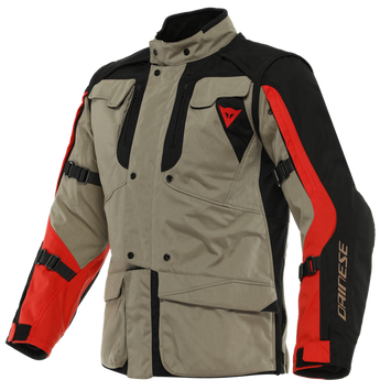 GIACCA IN TESSUTO DAINESE DA ENDURO MODELLO ADVENTURE ALLIGATOR TEX NERO/SABBIA/ROSSO