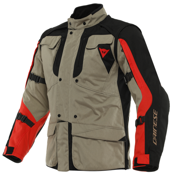 GIACCA IN TESSUTO DAINESE DA ENDURO MODELLO ADVENTURE ALLIGATOR TEX NERO/SABBIA/ROSSO