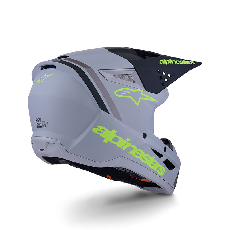 CASCO DA MOTO ALPINESTARS SM3 22-06 RADIUM GRIGIO GIALLO OPACO