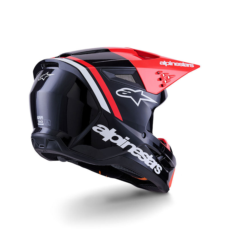 CASCO DA MOTO ALPINESTARS SM3 22-06 RADIUM NERO BIANCO ROSSO