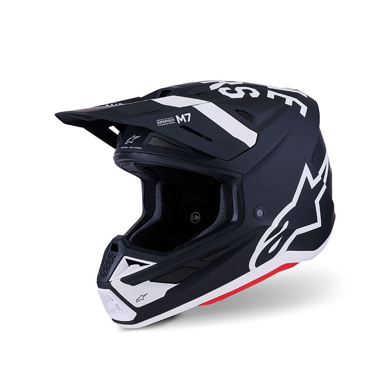 CASCO DA MOTO ALPINESTARS SM7 22-06 DASHER NERO BIANCO OPACO