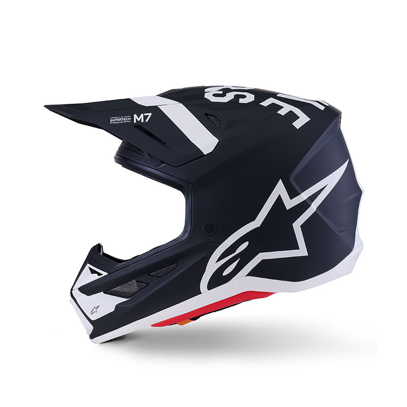 CASCO DA MOTO ALPINESTARS SM7 22-06 DASHER NERO BIANCO OPACO