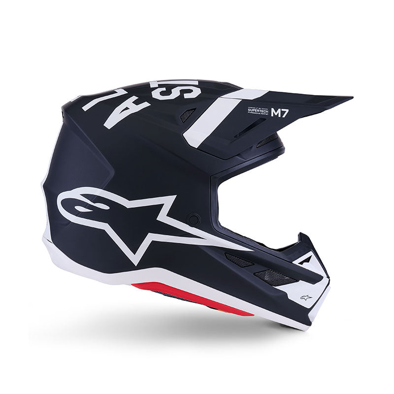 CASCO DA MOTO ALPINESTARS SM7 22-06 DASHER NERO BIANCO OPACO
