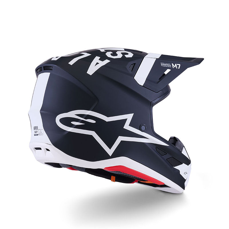 CASCO DA MOTO ALPINESTARS SM7 22-06 DASHER NERO BIANCO OPACO