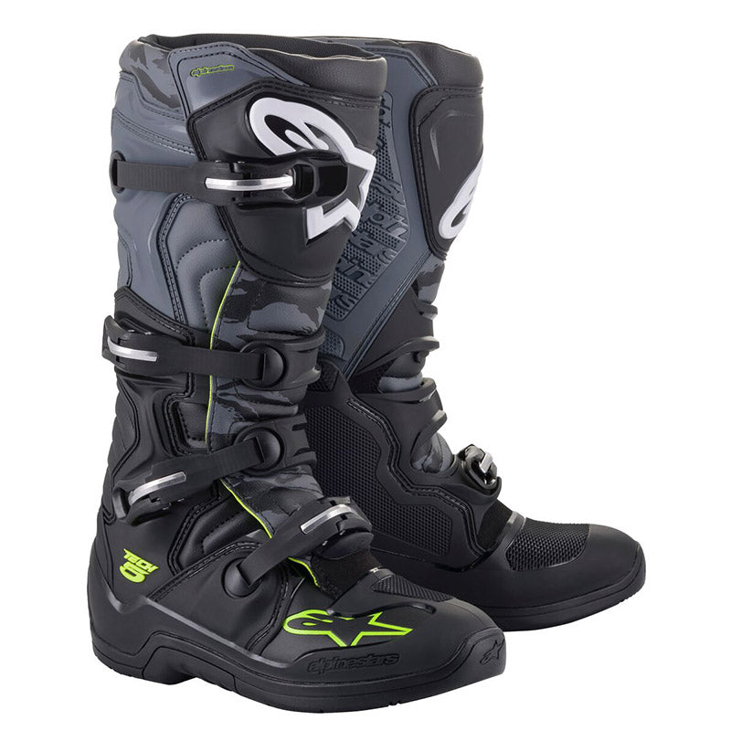 STIVALI OFF-ROAD ALPINESTARS TECH 5 NERO GRIGIO GIALLO FLUO
