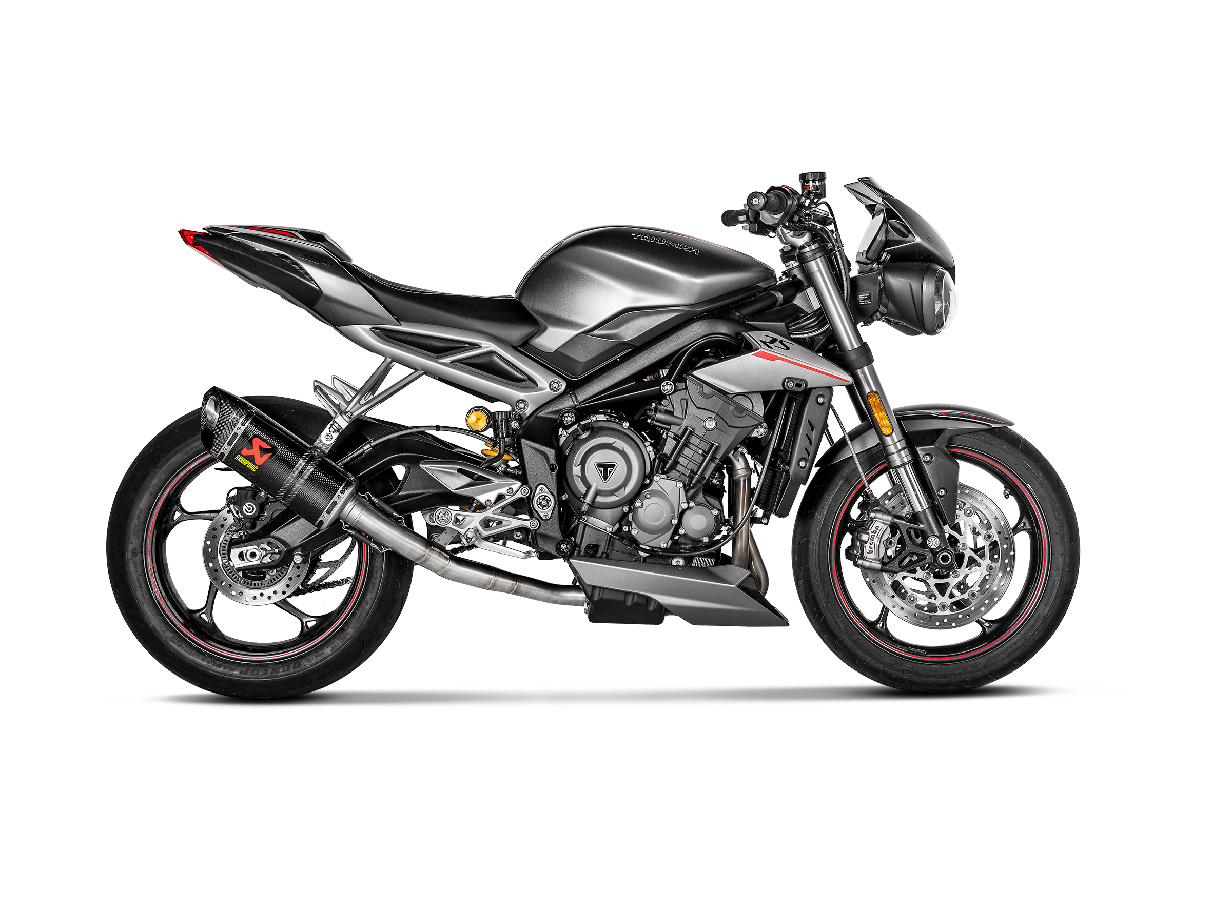 AKRAPOVIC TERMINALE CARBONIO RACING TRIUMPH STREET TRIPLE 765 S / R / RS 2017-19 - AKRAPOVIC immagine 2