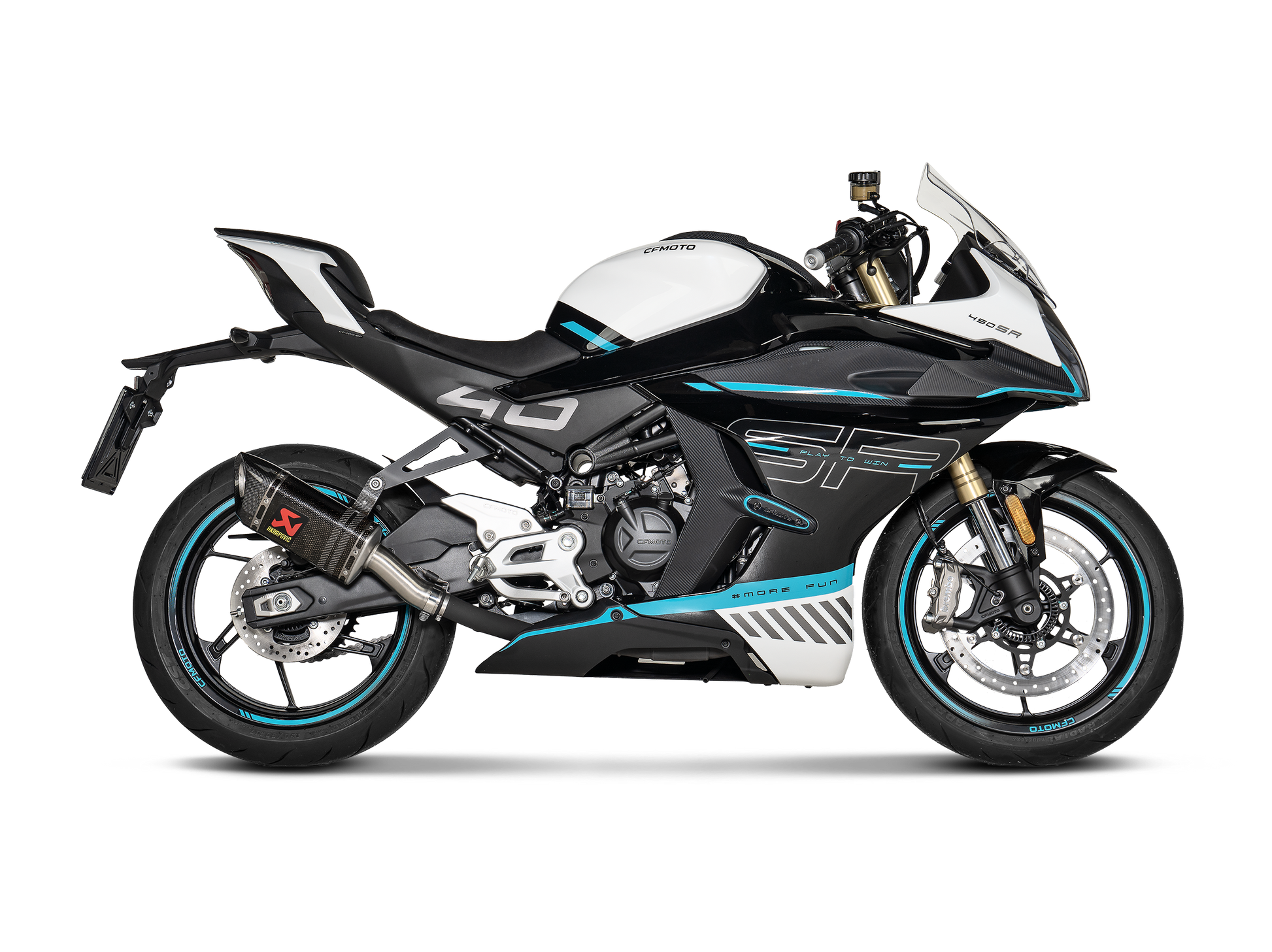 AKRAPOVIC TERMINALE CARBONIO RACING CFMOTO 450SR / 450NK 2025-26 - AKRAPOVIC immagine 2