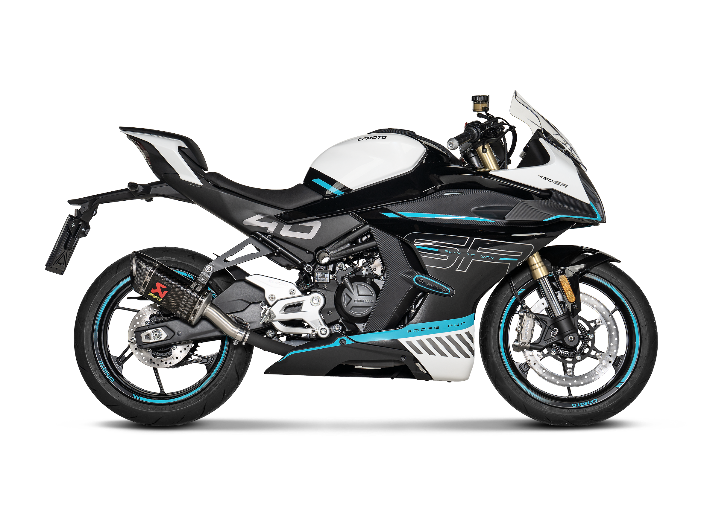 AKRAPOVIC TERMINALE CARBONIO RACING CFMOTO 450SR / 450NK 2025-26 - AKRAPOVIC immagine 2