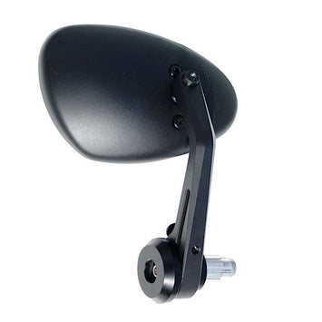 FAR UNIVERSAL RIGHT MIRROR BAR END HERITAGE BLACK DX MOTORCYCLE