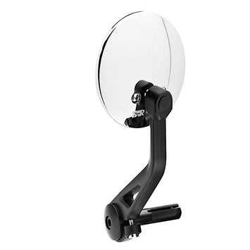 FAR UNIVERSAL BAR END REAR VIEW MIRROR BLACK ORBIT CHROME LEFT/RIGHT MOTORCYCLE