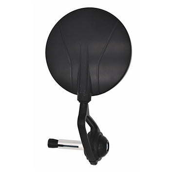 FAR UNIVERSAL BAR END ROUND BLACK L/R SIDE MOTORCYCLE MIRROR