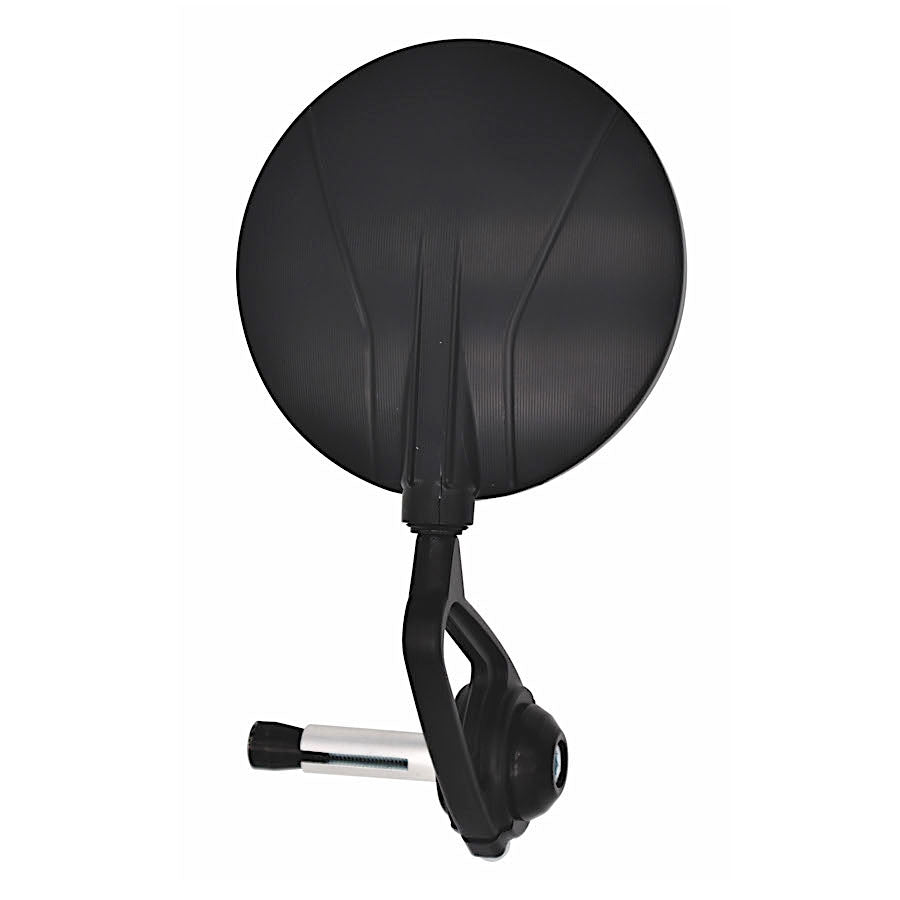 FAR UNIVERSAL BAR END ROUND BLACK L/R SIDE MOTORCYCLE MIRROR