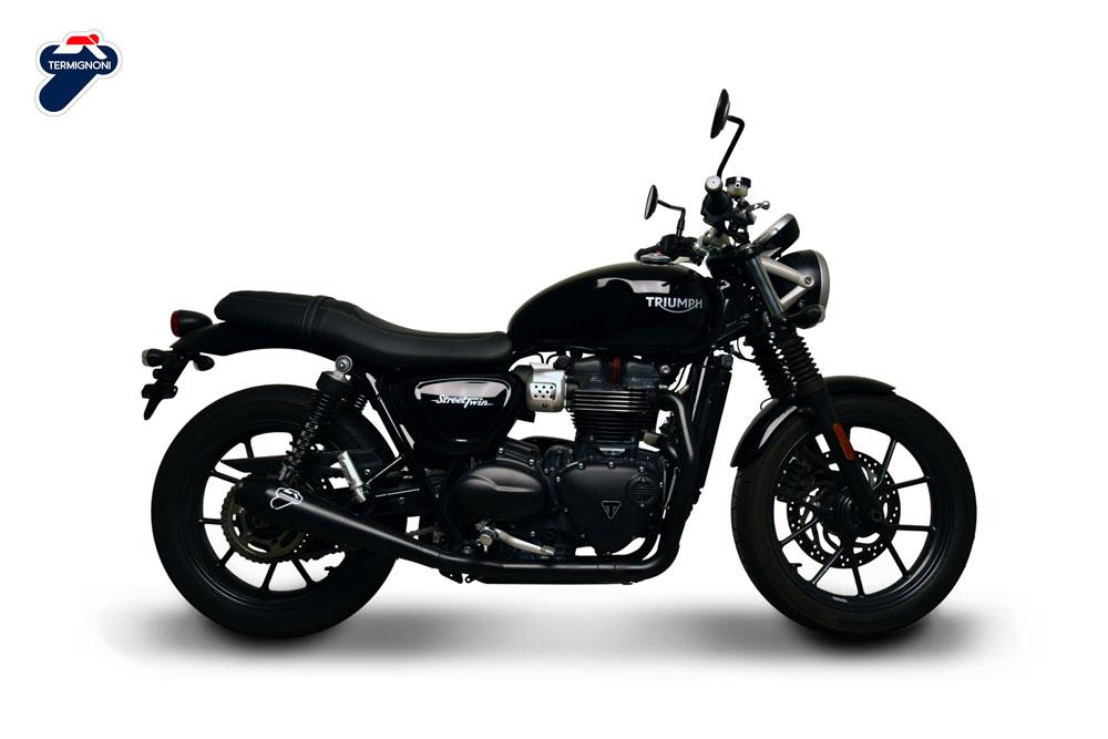 COMPLETE EXHAUST TERMIGNONI RACING CONICAL STEEL BLACK TRIUMPH STREET TWIN 16 20