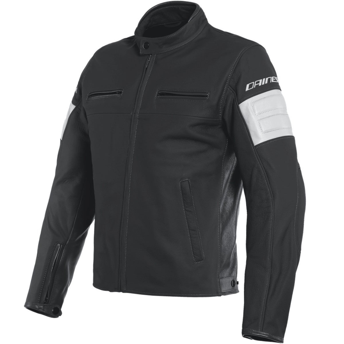 GIACCA DA MOTO IN PELLE DAINESE SAN DIEGO NERA/BIANCA - Sestamarcia Racing Part Italia S.r.l.