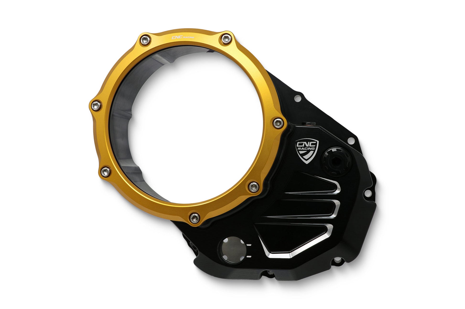 CARTER TRASPARENTE BICOLOR PER FRIZIONE AD OLIO ROSSO/ORO CNC RACING DUCATI SCRAMBLER 1100