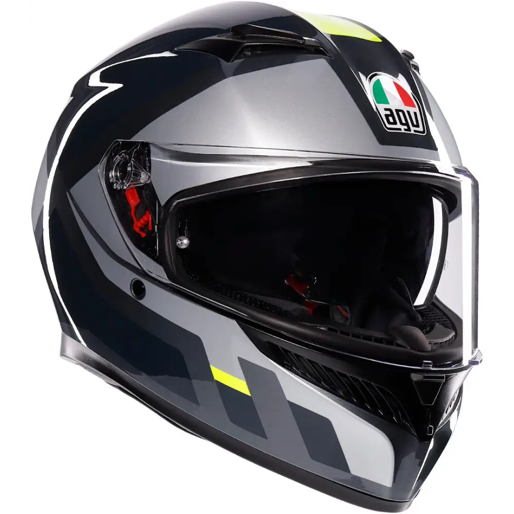 CASCO INTEGRALE AGV K3 SHADE GRIGIO/GIALLO FLUO - Sestamarcia Racing Part Italia S.r.l.