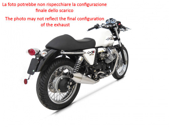 DOUBLE EXHAUST ZARD STEEL RACING MOTO GUZZI V7 CAFE' CLASSIC 2009-12