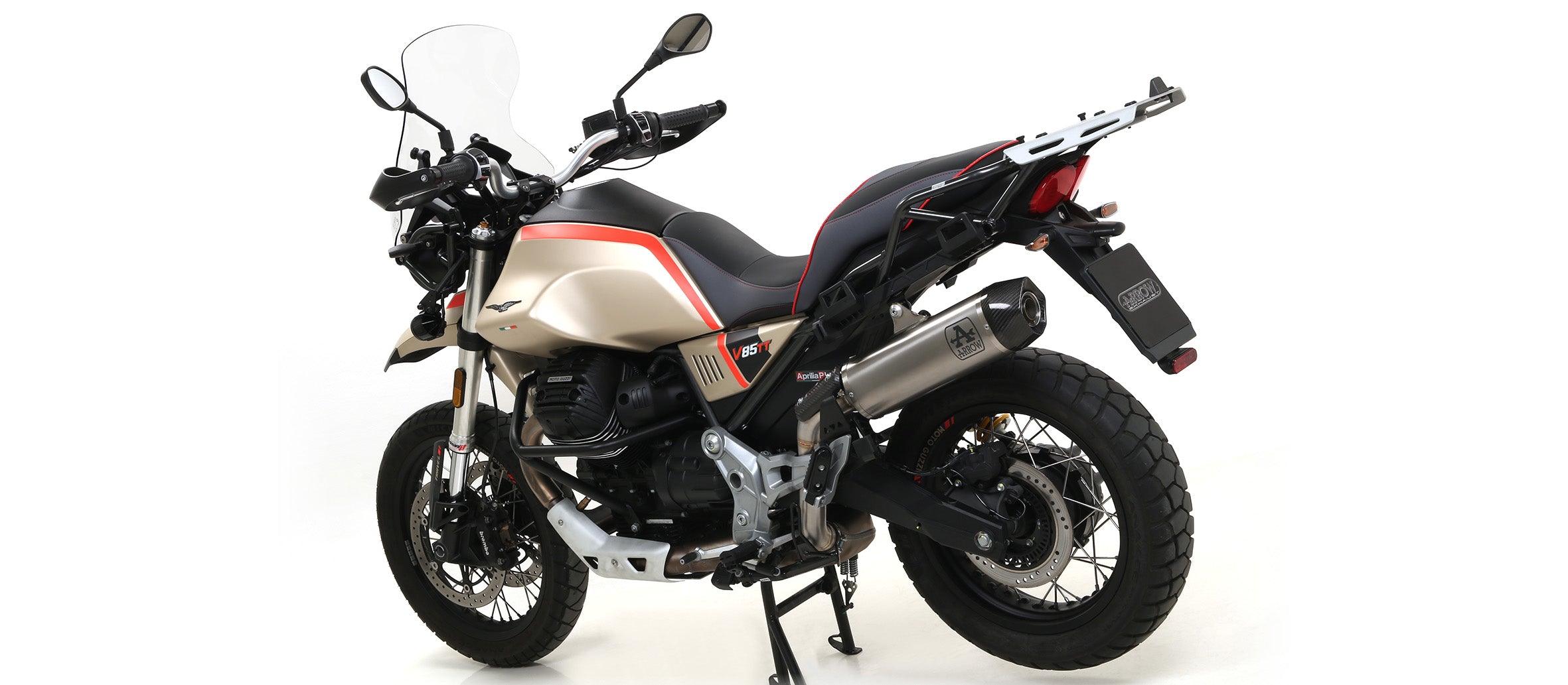 SCARICO MARMITTA INDY-RACE TITANIO-CARBONIO ARROW MOTO GUZZI V 85 TT 2019-22