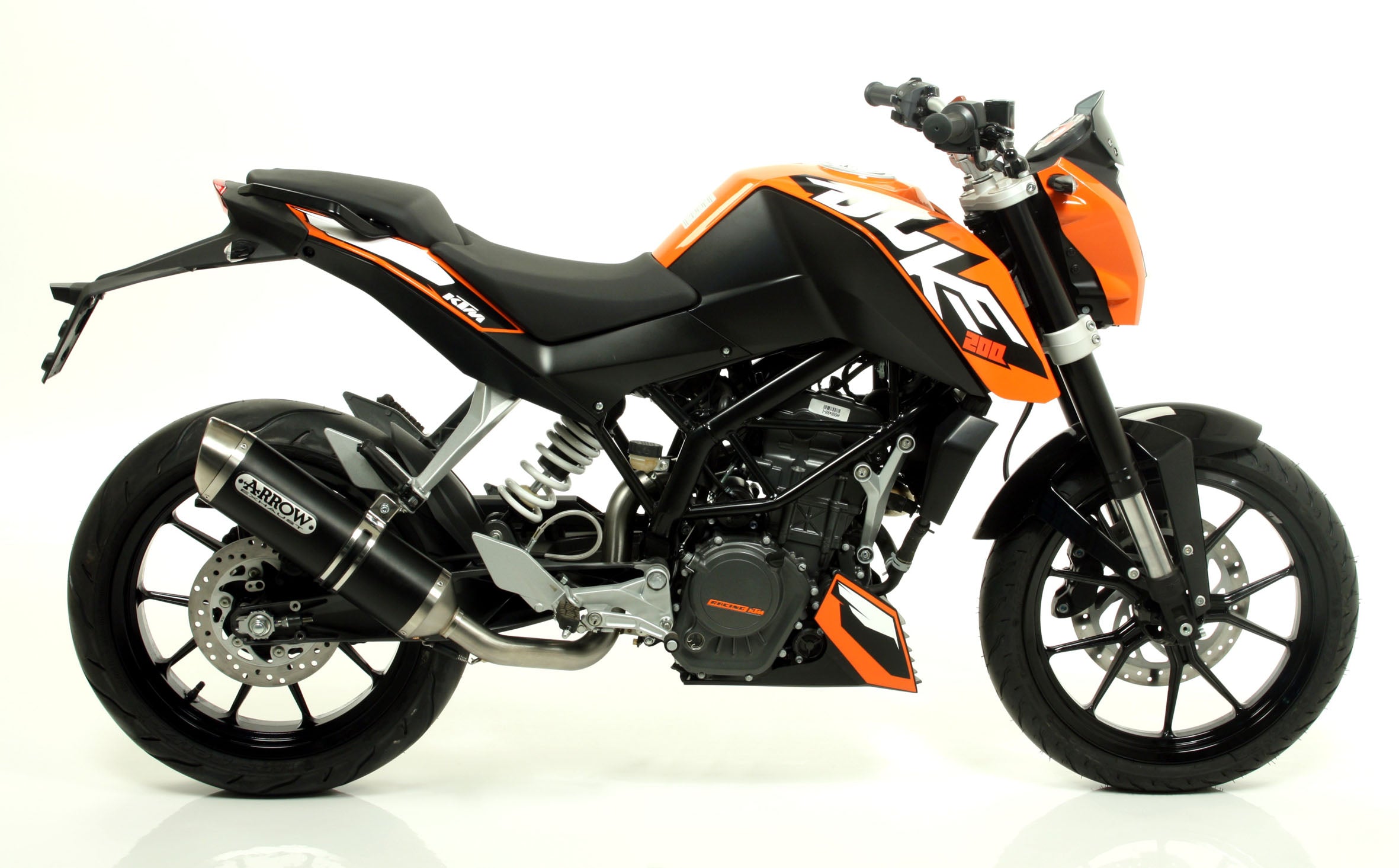 SCARICO MARMITTA OMOLOGATO E5+E9 TITANIO-CARBONIO ARROW KTM DUKE 200 11-14