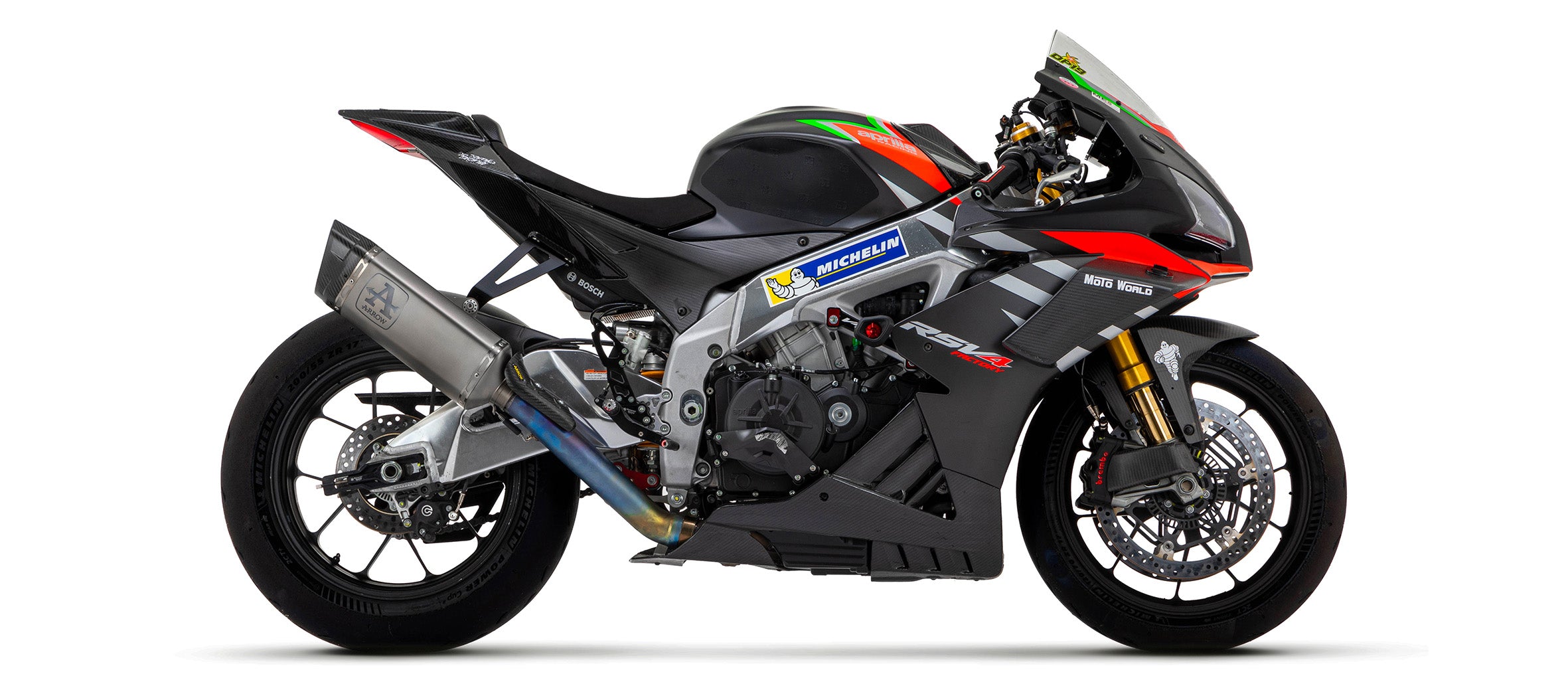 MID PIPE TIT + SILENCER PISTA TIT-CARB ARROW APRILIA RSV4 1100 FACTORY 2019-20