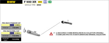 SCARICO COMPLETO ARROW PRO-RACE TITANIO-TITANIO BMW F 900 XR 2020-
