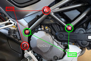 FRAME CAPS KIT SMALLER HOLES CNC RACING DUCATI MULTISTRADA 1260 S PIKES PEAK