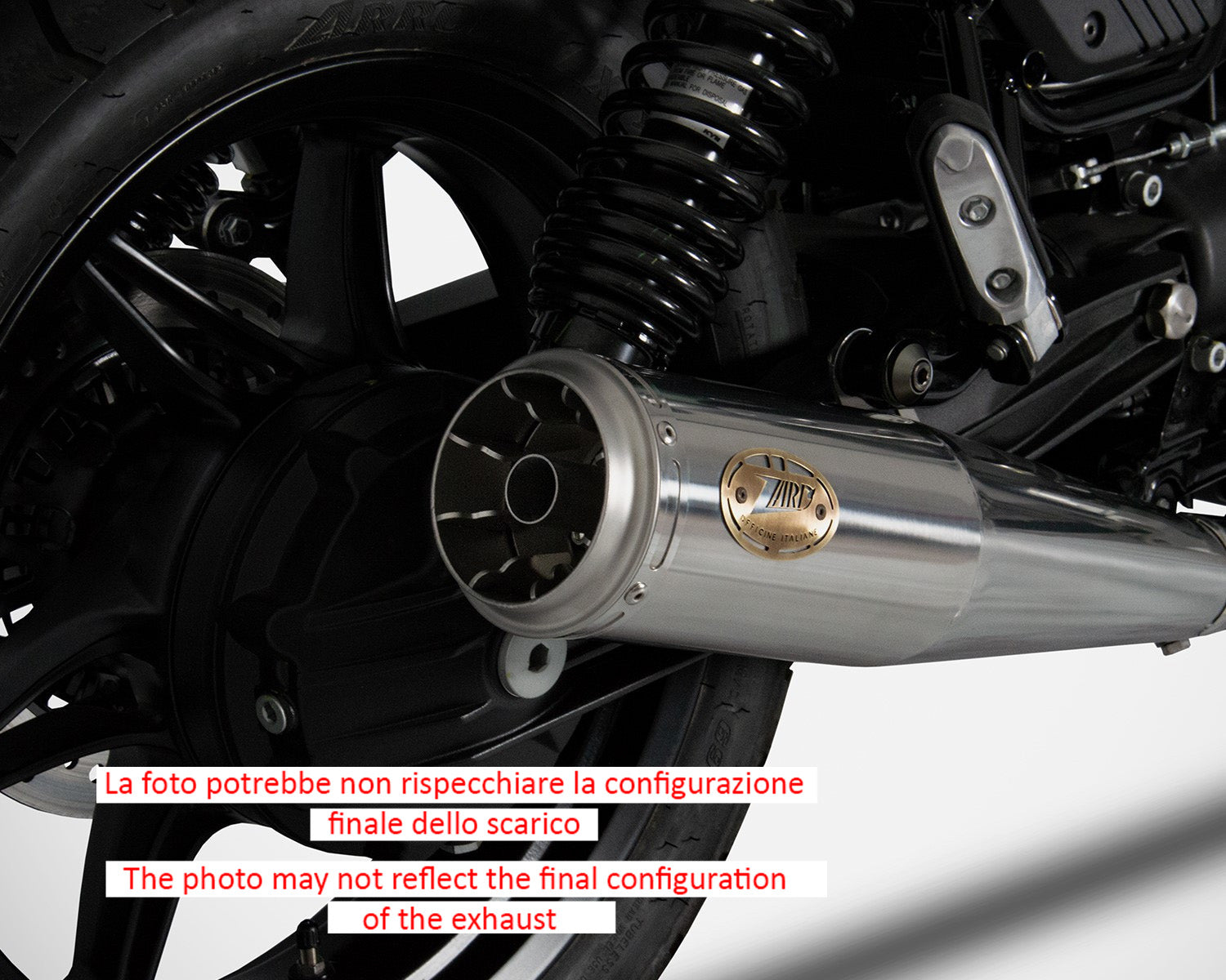 TERMINALE SCARICO ZARD INOX RACING CERAMICATO NERO MOTO GUZZI V7 850 2021-23