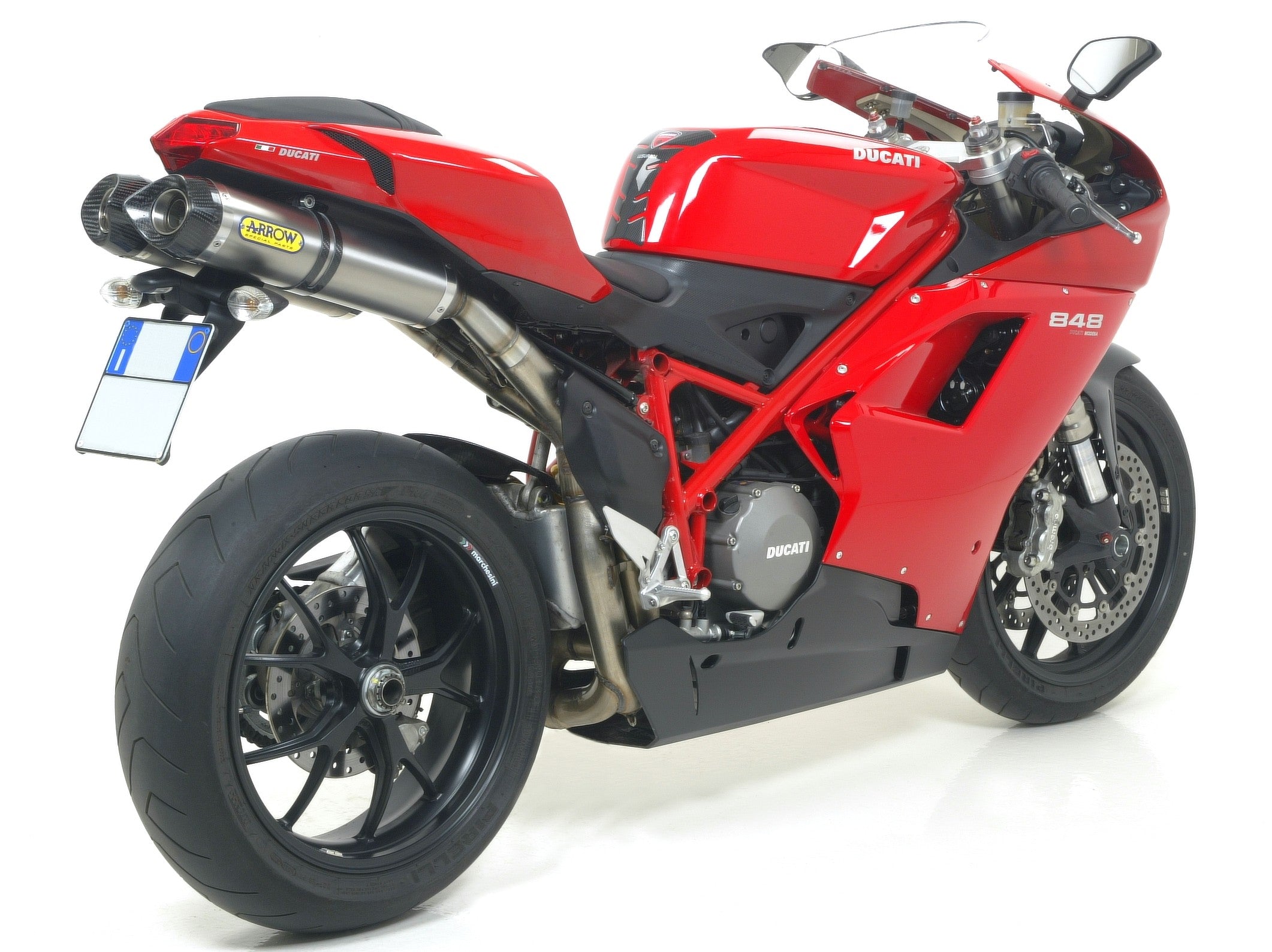 SILENCER THUNDER APPROVED E5+E9 (DX+SX) TITANIUM-CARB ARROW DUCATI 848 08-10