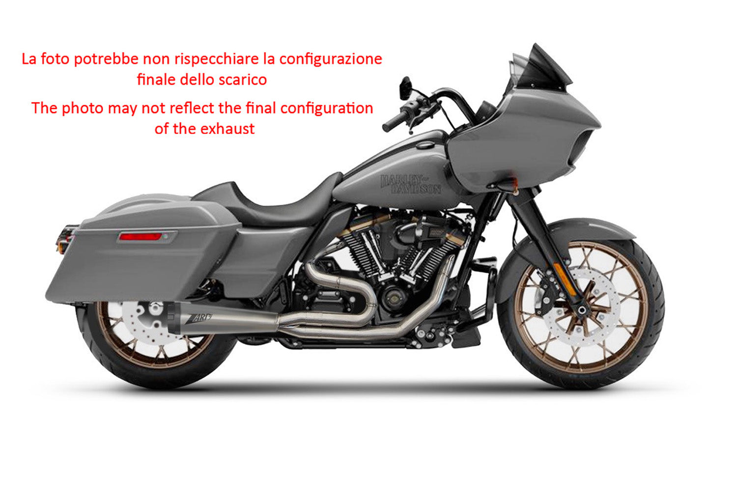 COMPLETE EXHAUST ZARD STAINLESS STEEL RACING HARLEY DAVIDSON TOURING M8 16-23