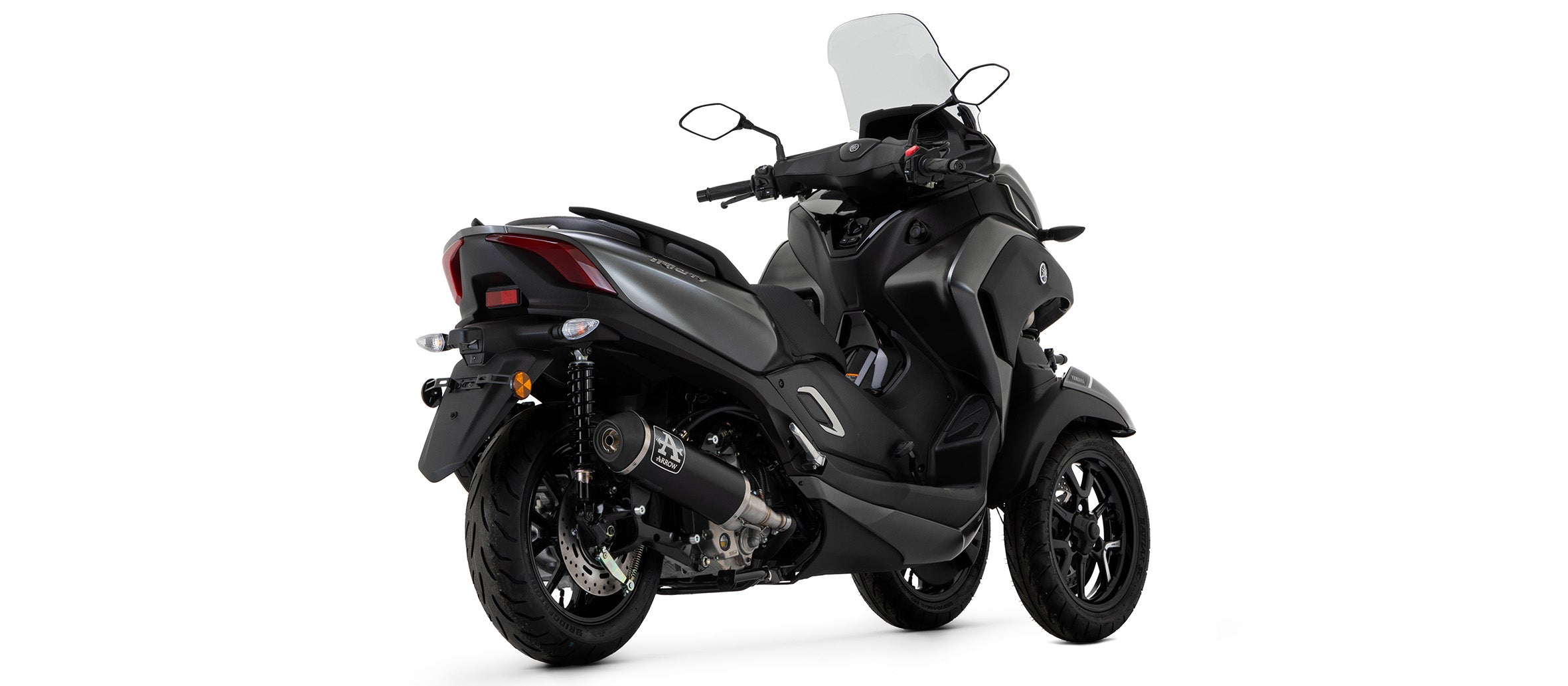 COMPLETE EXHAUST APPROVED URBAN BLACK ALU-BLACK ARROW YAMAHA TRICITY 300 21-22
